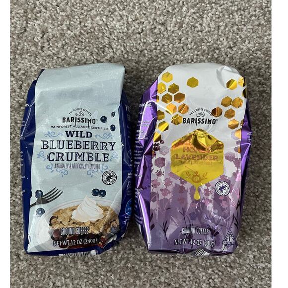 Barissimo Wild Blueberry Crumble Honey Lavender Ground Coffee 12oz 340g NEW - Picture 4 of 7